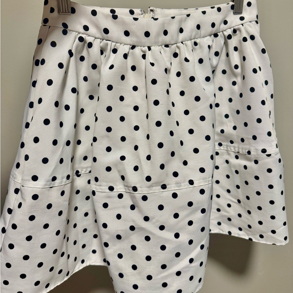 Express Black and White polka dot skirt